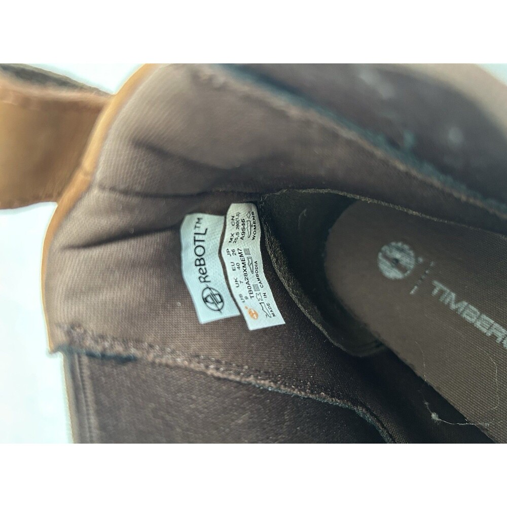 Timberland Roxie Lane Chelsea Boots Women’s 9 Brown Nubuck Pull On Lug Sole NEW - Picture 8 of 8